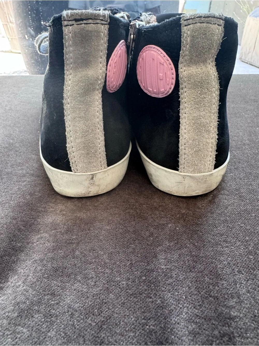 Golden Goose black fancy Sneakers Pink Star and Leopard Toe Cap. Girl sz 32 or 1